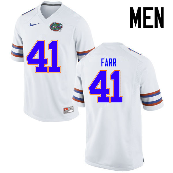 Men Florida Gators #41 Ryan Farr College Football Jerseys Sale-White - Click Image to Close